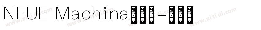 NEUE Machina英文字字体转换